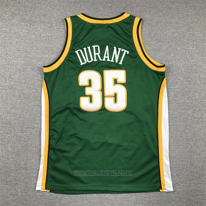 Camiseta Nino Seattle SuperSonics Kevin Durant #35 Mitchell & Ness 2007-08 Verde